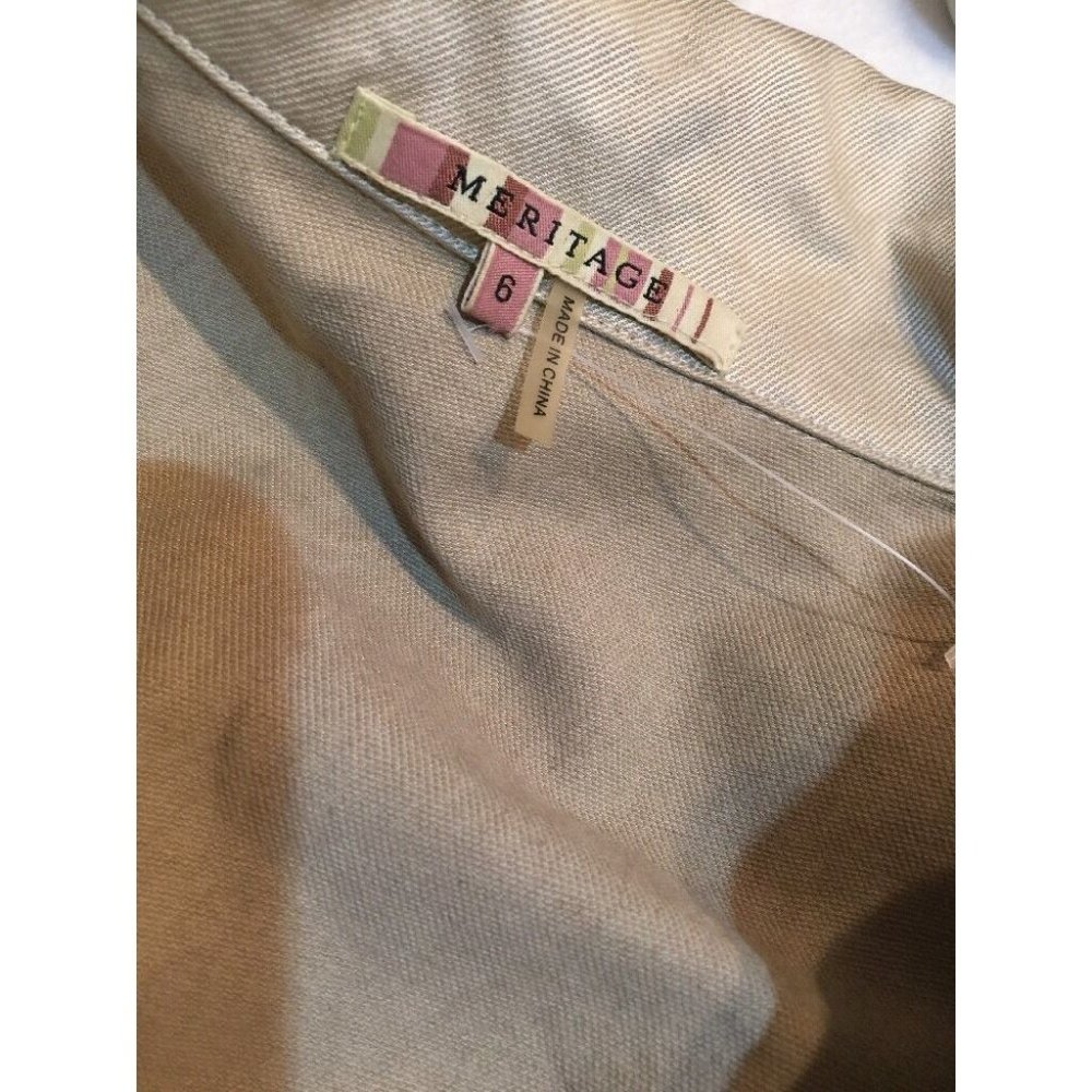 Meritage Beige Snap Button Front Basic Jacket Wom… - image 8